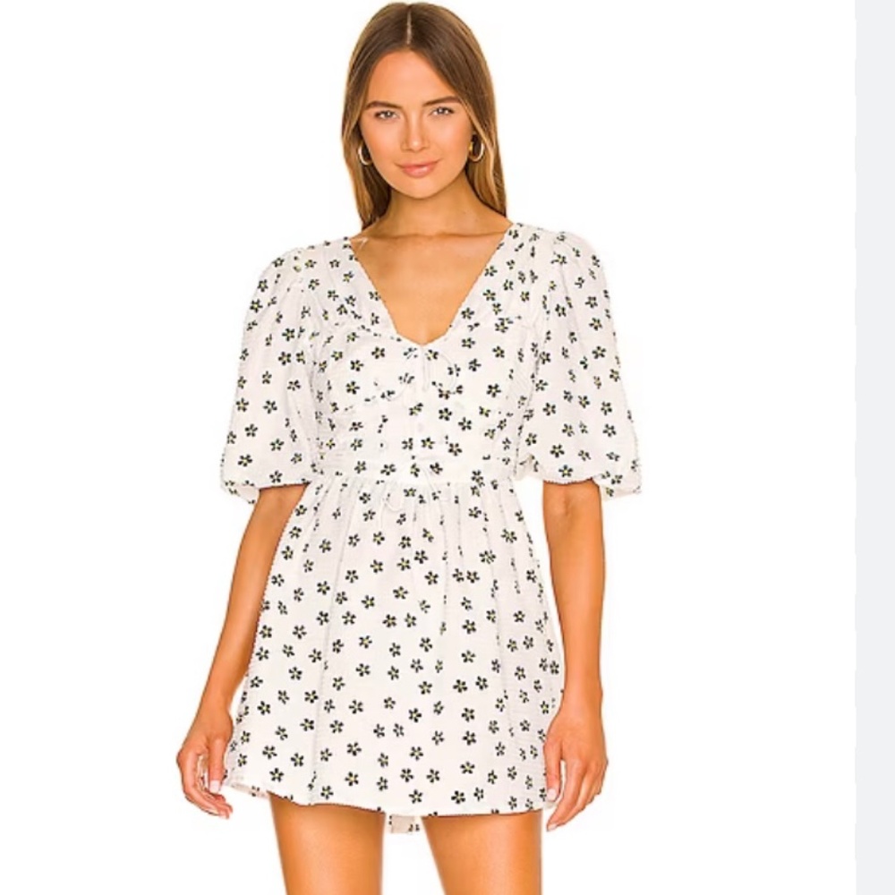 NWT For love and lemons Connie flower mini dress